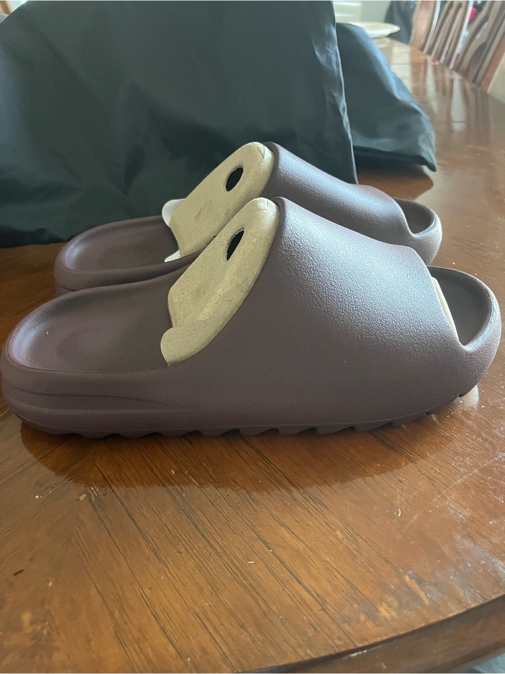 Yeezy Slide Sandals in Brown and Beige